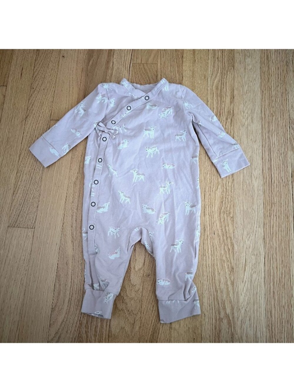 Pehr The Littles Kimono Romper Pink Dear Lamb Size 3-6 Months
